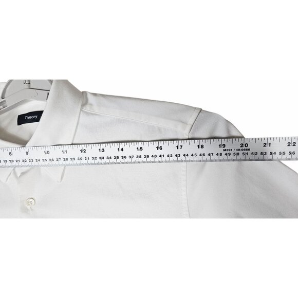 Theory Mens White Button-Up Dress Shirt XL - Picture 4 of 9